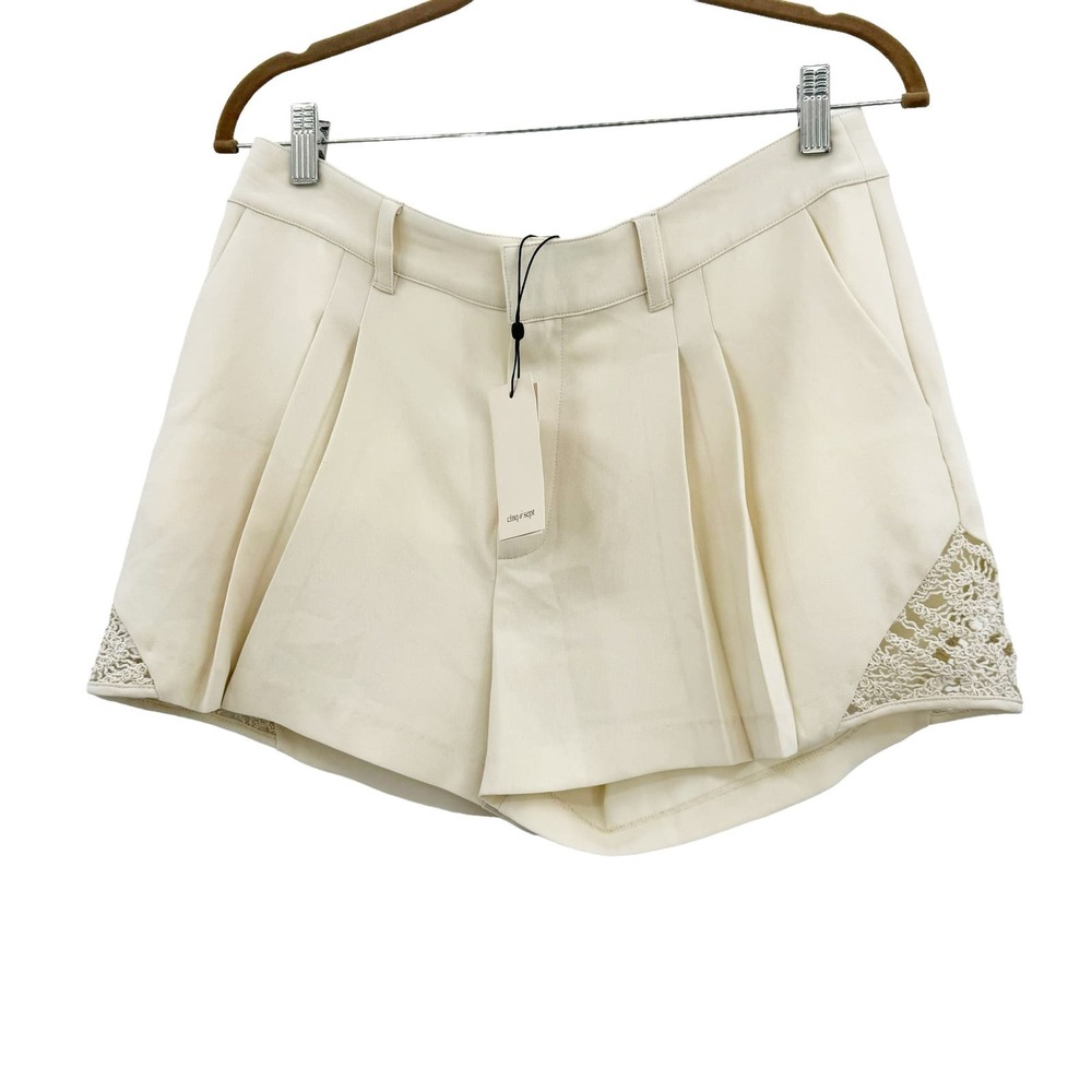 Cinq à Sept Corinna Crochet Lace Shorts Light Plaster Women's Size 6 NWT - Picture 9 of 12